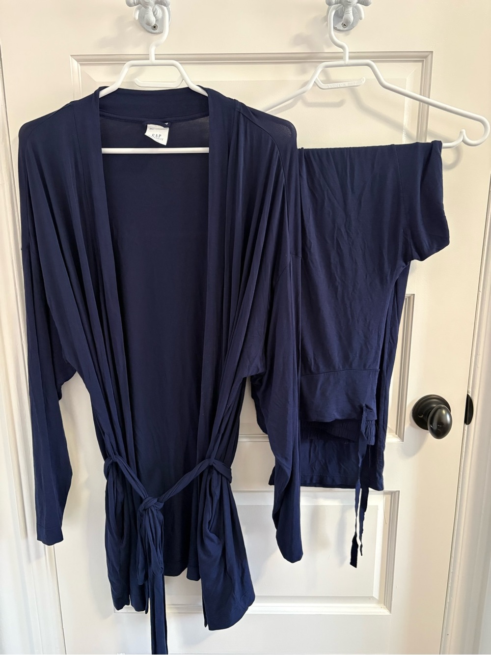 GAP maternity Navy Women's Lounge Robe and Pajama Set